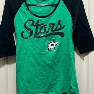Stars women’s Raglan Shirt - Green and Black